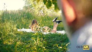 Horny teen lassie craves for a hard cock to pound her pussy in HD