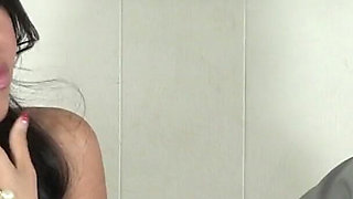 Lovely asian whore take thick white meat