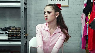 Fit thief Daisy Fox stamina tested by officer Nicky Rebel