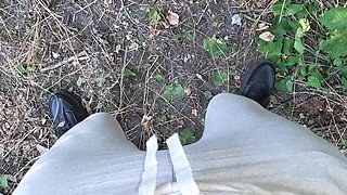 Three Girlfriends in a Swimsuit, Shorts and Jeans Masturbate Outdoors - Lesbian-illusion