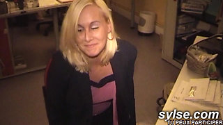 Perverted voyeur and lesbians on display