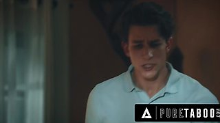 Sexy blonde student girl gets railed by two guys with long cocks in all of her holes