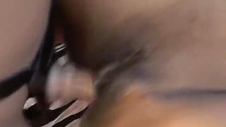 cheating petite ebony strapon anal punished by blonde girlfriend