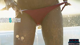 Ebony beauty from Cameroon gets naked