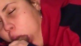 Step-sister, 18, Takes a Big Load of Cum in Her Mouth