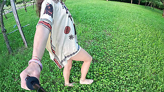 I undress and walk naked in nature! - Amateur