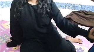 Indian Muslim Wife in Hijab Fucking Her Stepbrother While Smoking Ciggerate