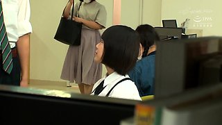 Asian schoolgirl submits to a deep pounding in the library