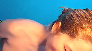 Fucking in the public shower, with stranger in the middle of the forest with hot nymphomaniac girlfriend