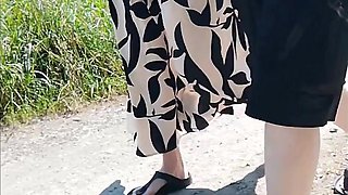 Walk with Nylonjunge in Birkenstocks