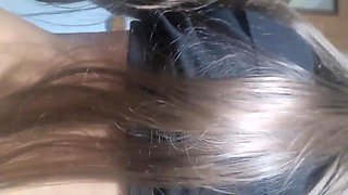 Noooo! She was panicked that her bf would discover... school homie leaves the soiree... AND THIS HAPPENS!!!