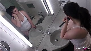 German step sister seduce to fuck in bathroom bei brother