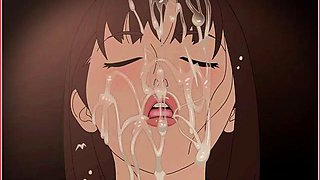 Hentai bukkake mega cumshot