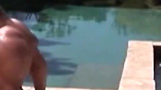 Outdoor anal pound by a big black cock