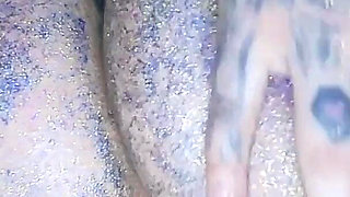 Alternative Girl Oil Massaging a Butt and Spanking by Glitters