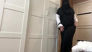 Moroccan Girl Caresses Herself in Pantyhose.