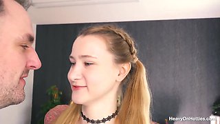 Super-Cute Russian Ivi Rein Deep-Throats Trunk While Toying With Spandex Balloons And Gets Romped