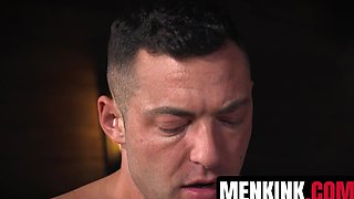 Lucca Mazzi is all sweaty after afflicting his beefy slut Dillon Diaz
