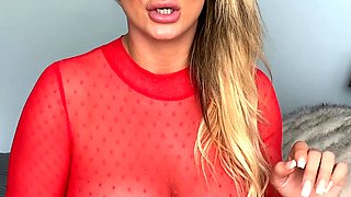 Blonde tight pussy babe solo toy fun in glamour masturbation