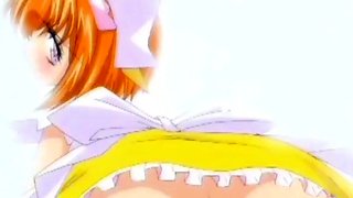 Sexy anime maid fucked
