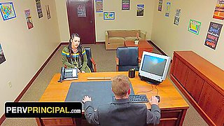 Step Mom Swallows Principals Cum To Help Step Son With His Grades - Isabel Love