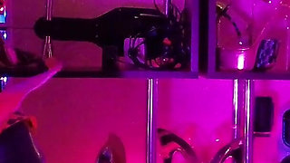 Red Rubber Fetish Femdom Latex Mistress Fetish BDSM Strap Heels Dominatrix