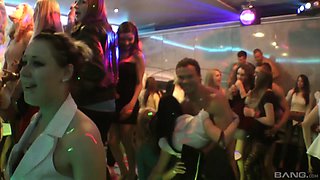 Fetching babes sucking dicks and getting screwed in the nightclub
