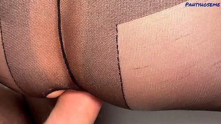 Horny GILF in Black Pantyhose Gets Anal Fucked by Stud