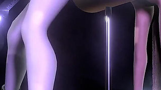 Sexy Blonde Strapped on a BDSM Sex Machine