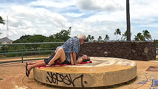 We Found a Large Round Stone Sundial (altar) at the Top of a Hill in a Park