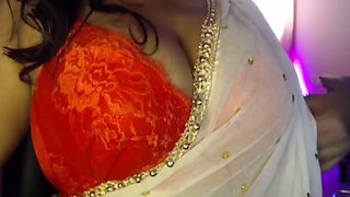 Opening Sari And Bra Then Hot Nude Boobs Press