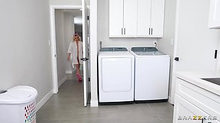 MILF Titslap Gets The Prankster Back: Max Fills Blonde Mom Danielle Renae in Laundry Room