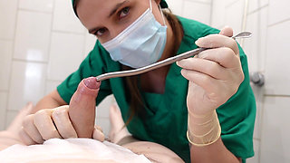 Sounding with Handjob Patients POV