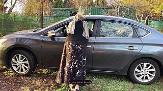 Hijab MILF Outdoor Car Romance - Ass Kissing, Face Sitting and Big Ass Love Making