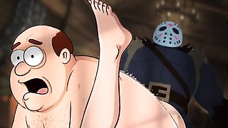 Halloween Hentai Sex: Crazy Fucking at Crystal Lake Camp with Octopussy