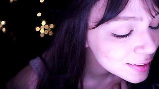 Lovely Amateur teen brunette masturbating outdoor