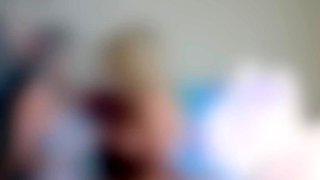 Innocent Busty blonde fingering and toying pussy
