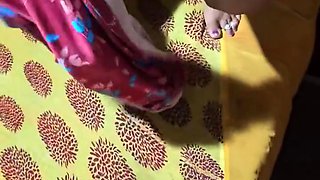 After Washing Her Pussy In The Shower, My Desi Wife Came To The Bedroom, Spit On My Hard Cock And Slowly Started Stroking It Wi