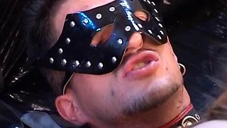 Kinky German sluts enjoying rough anal threesome