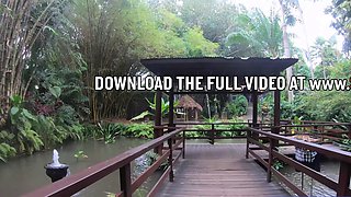 Tourist park visit and sex at home after
