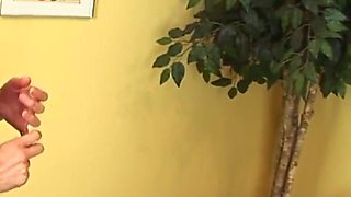 Blonde in therapy gets fucked in studio to please her willing pussy