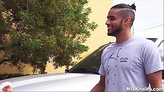Arab pornstar Mia Khalifa trains Muslim friend on how to suck dick in hot threesome