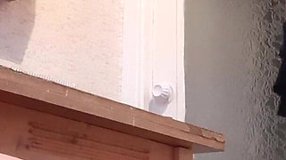 Risky Cunnilingus in the Kitchen Next to Our Stepmother