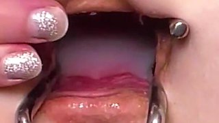 New Spreader Asshole Gaping with Cum Lube Inside