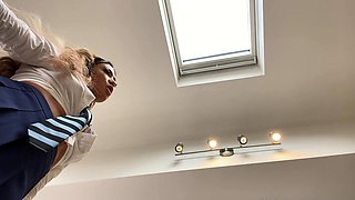 Spreading amateur ass wide POV