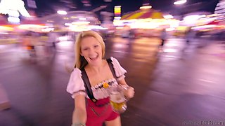 Oktoberfest ends up with crazy sex with two naughty busty chicks