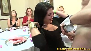 Hot Blonde Babes Sucking Big Dick at Wild Bachelorette Party