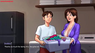 Naughty Dude Hits The Spot With His Hot Sexy Landlady MILF During Sensual Massage -  Summertime Saga 05