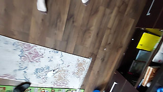 Sexy dances naked at home Latin hairy pussy, big ass