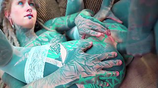 Lily Lu And Nikolaz Zpageti - Hard Anal Fuck For Tattooed Girl - Balls Deep Assfuck For Goth Slut - Atm, Facial 10 Min